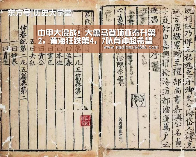 中甲大混战!大黑马登顶亚泰升第2,黄海狂跌第4,7队有冲超希望“PG电子登录入口”(图2) PG电子登录入口